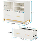 File Cabinet with Drawer, Adjustable Rod for Letter/Letter/A4 Size