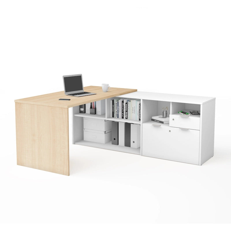 Bestar i3 Plus L-shaped 2-drawer Desk