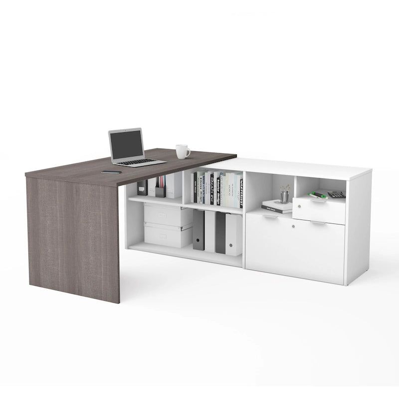 Bestar i3 Plus L-shaped 2-drawer Desk