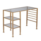 SEI Furniture Amelie Gold Metal/Glass Writing Desk