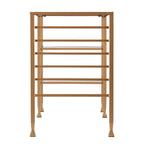 SEI Furniture Amelie Gold Metal/Glass Writing Desk