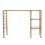 SEI Furniture Amelie Gold Metal/Glass Writing Desk