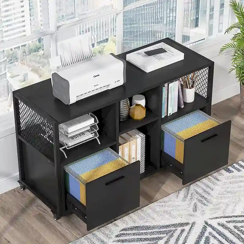 Modern File Cabinet Mobile Lateral Filing Cabinet for Home Office