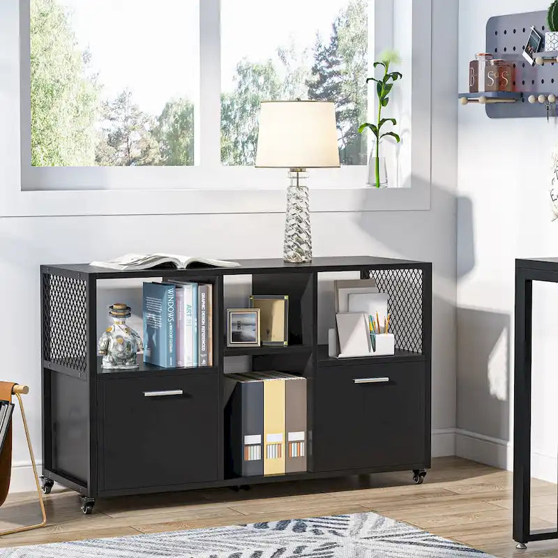 Modern File Cabinet Mobile Lateral Filing Cabinet for Home Office