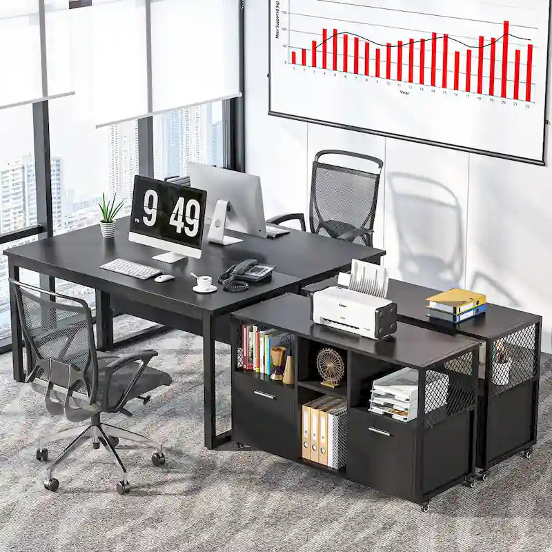 Modern File Cabinet Mobile Lateral Filing Cabinet for Home Office