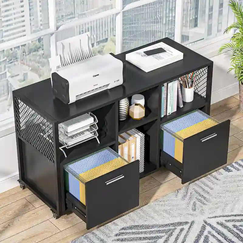 Modern File Cabinet Mobile Lateral Filing Cabinet for Home Office