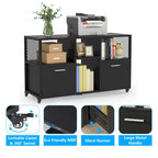 Modern File Cabinet Mobile Lateral Filing Cabinet for Home Office