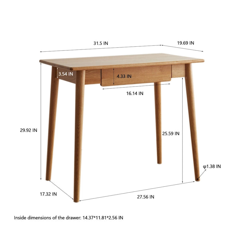 100% Solid wood natural wood computer desk