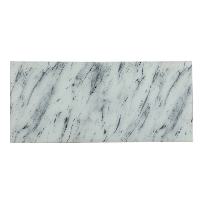 SEI Furniture Kewen Glam White Stone Writing Desk