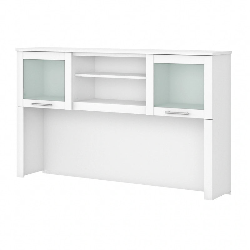 Bush Furniture Somerset Ash Gray 60W Hutch for L Shaped Desk - 59.09 L x 12.50 W x 35.69 H
