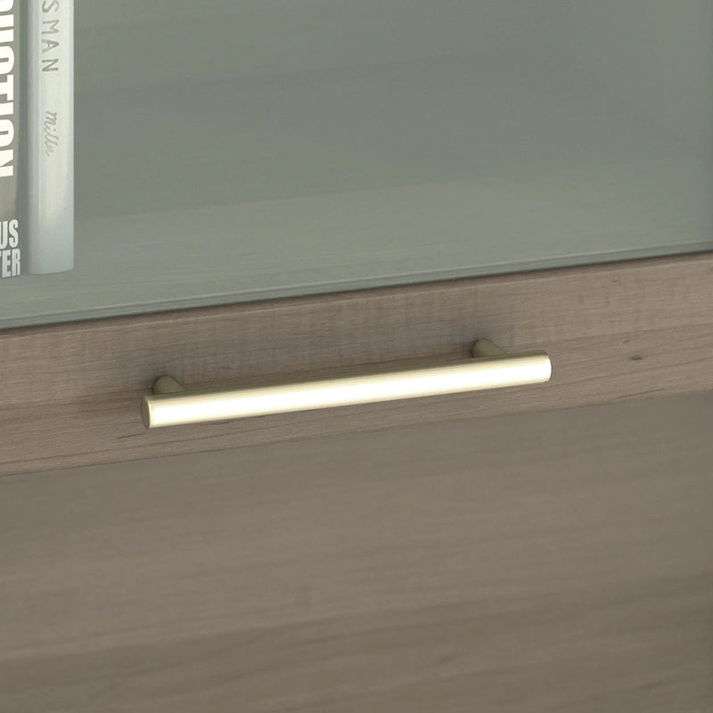 Bush Furniture Somerset Ash Gray 60W Hutch for L Shaped Desk - 59.09 L x 12.50 W x 35.69 H