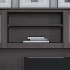 Bush Furniture Somerset Ash Gray 60W Hutch for L Shaped Desk - 59.09 L x 12.50 W x 35.69 H