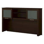 Bush Furniture Somerset Ash Gray 60W Hutch for L Shaped Desk - 59.09 L x 12.50 W x 35.69 H