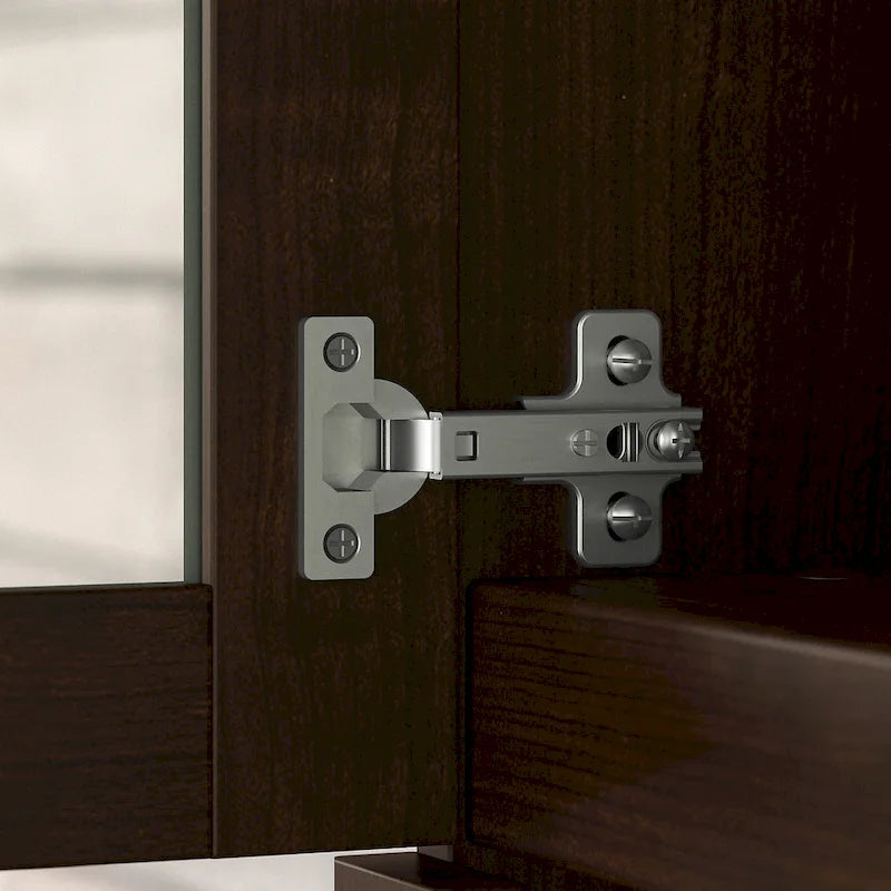 Bush Furniture Somerset Ash Gray 60W Hutch for L Shaped Desk - 59.09 L x 12.50 W x 35.69 H