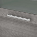 Bush Furniture Somerset Ash Gray 60W Hutch for L Shaped Desk - 59.09 L x 12.50 W x 35.69 H