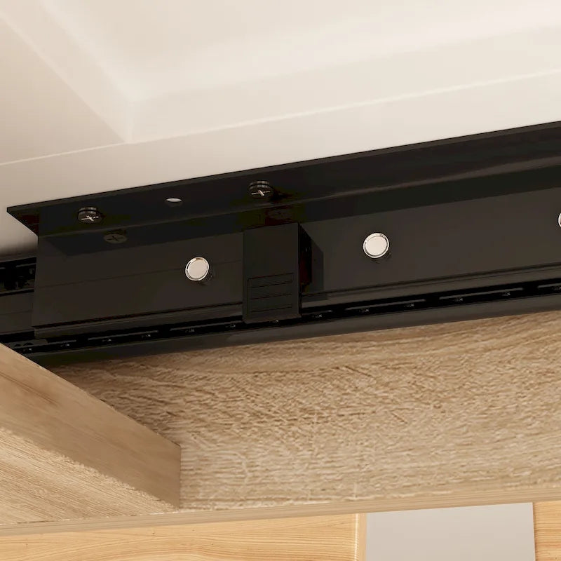 Rectangular Wood Desk Extendible Dining Table Pedestal Table