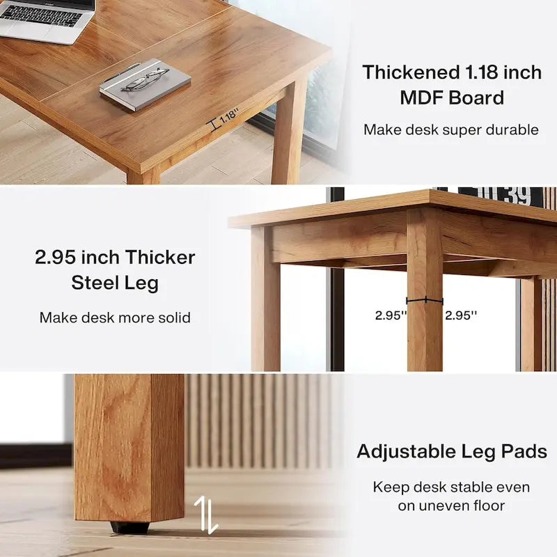 71 Inch Executive Desk, Farmhouse Computer Desk For Home Office