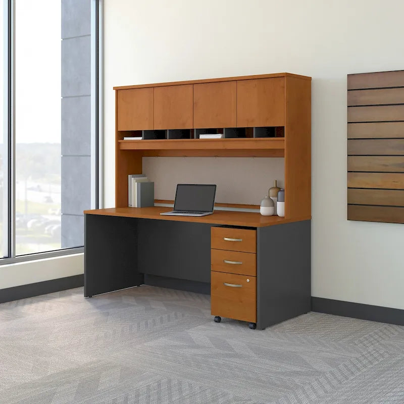 Series C 72 x 30 Desk with Hutch & Drawers by Bush Business Furniture