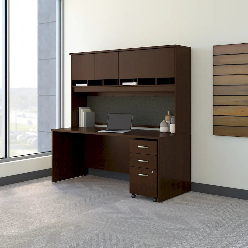 Series C 72 x 30 Desk with Hutch & Drawers by Bush Business Furniture