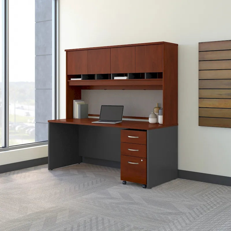 Series C 72 x 30 Desk with Hutch & Drawers by Bush Business Furniture