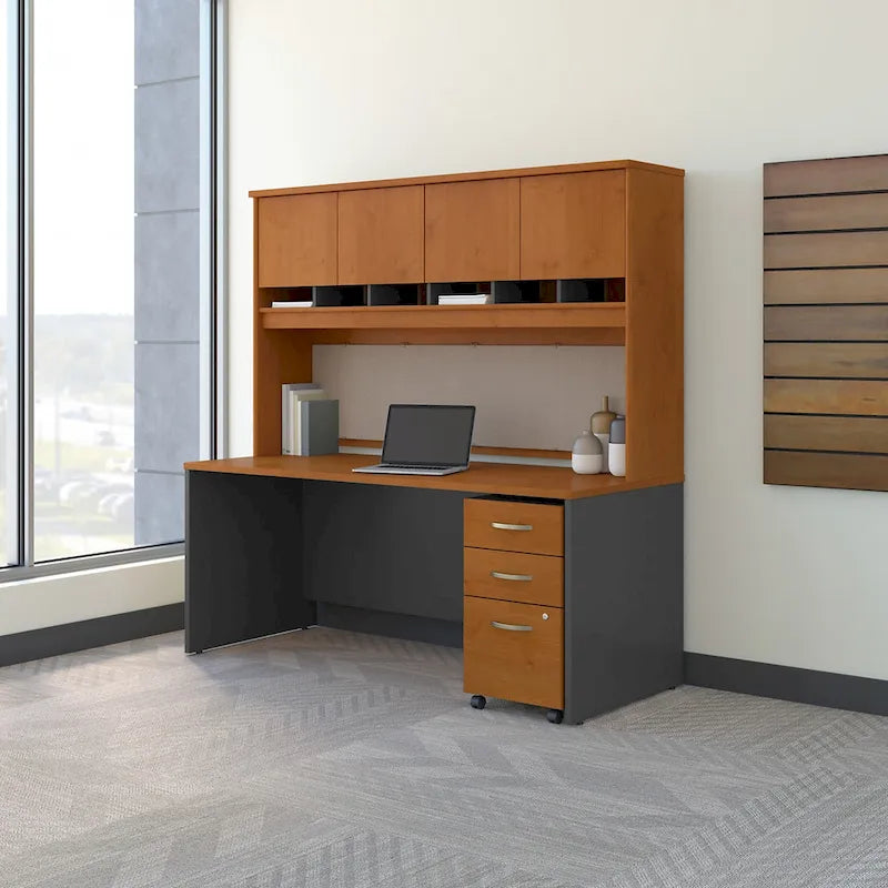 Series C 72 x 30 Desk with Hutch & Drawers by Bush Business Furniture