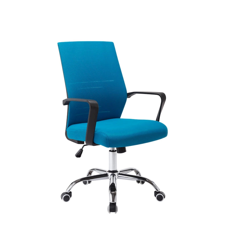 Porthos Home Balzac Mesh Ergonomic Office Chair with Chrome Roller Base