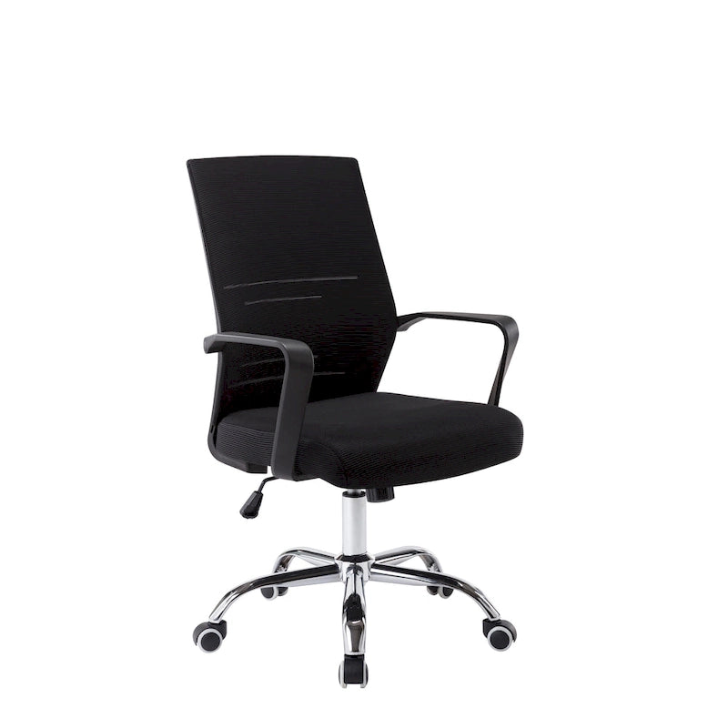 Porthos Home Balzac Mesh Ergonomic Office Chair with Chrome Roller Base