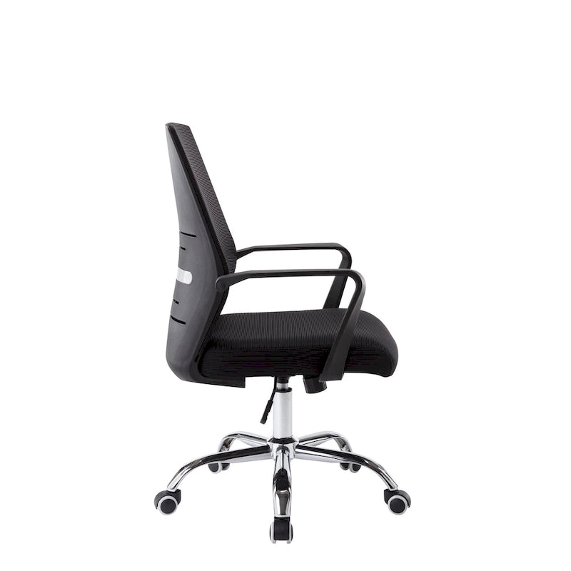 Porthos Home Balzac Mesh Ergonomic Office Chair with Chrome Roller Base
