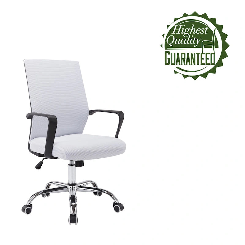 Porthos Home Balzac Mesh Ergonomic Office Chair with Chrome Roller Base