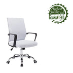 Porthos Home Balzac Mesh Ergonomic Office Chair with Chrome Roller Base
