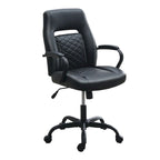 Upholstered Office Chair with Padded Armrests