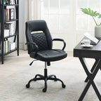Upholstered Office Chair with Padded Armrests