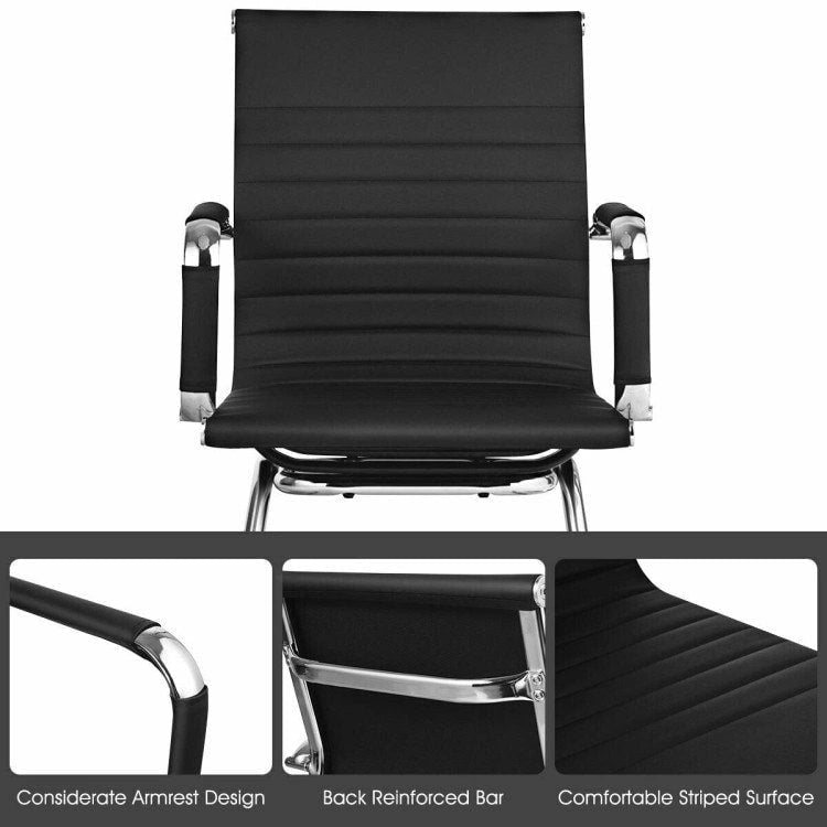 Set of 2 Conference Chair with Protective Arm Sleeves