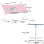 Husband Pillow - Lap Desk Wood Small Top - Fits Up to 17  Laptop - with Dual Cushion, Multifunctional Slot for Tablet