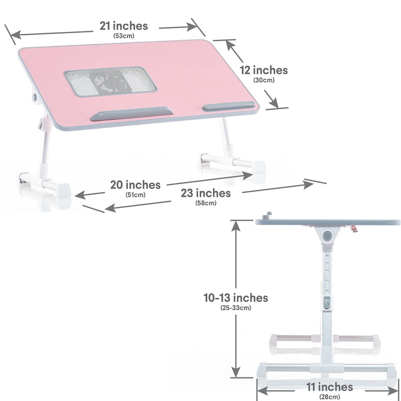 Husband Pillow - Lap Desk Wood Small Top - Fits Up to 17  Laptop - with Dual Cushion, Multifunctional Slot for Tablet