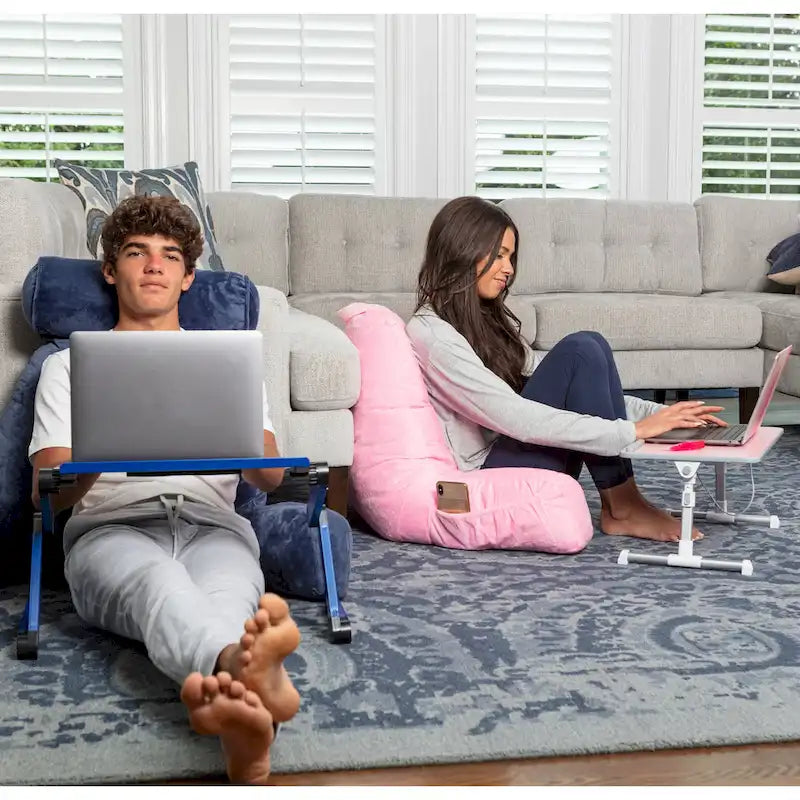 Husband Pillow - Lap Desk Wood Small Top - Fits Up to 17  Laptop - with Dual Cushion, Multifunctional Slot for Tablet