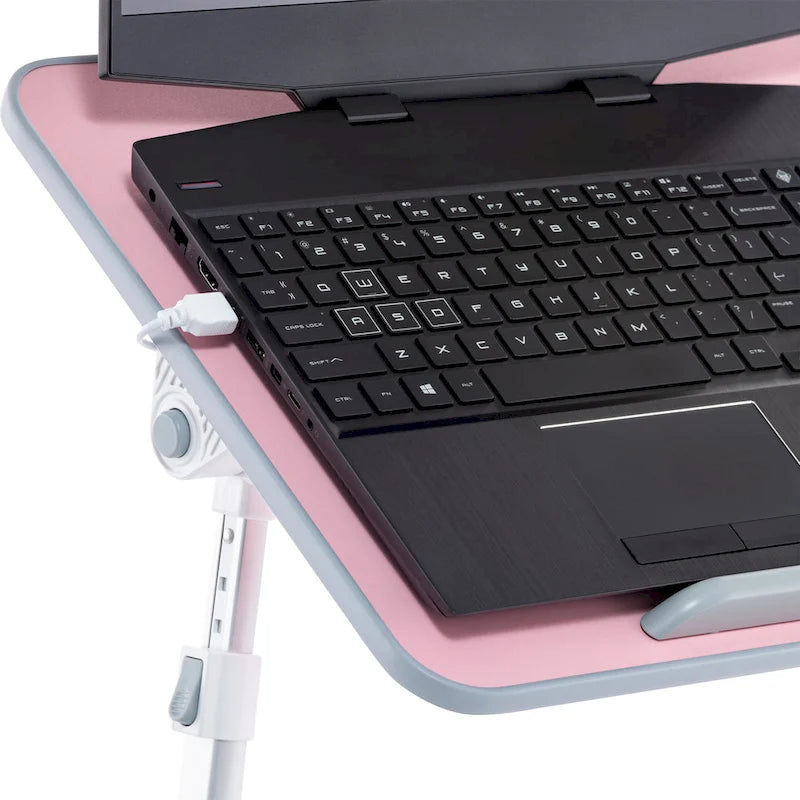 Husband Pillow - Lap Desk Wood Small Top - Fits Up to 17  Laptop - with Dual Cushion, Multifunctional Slot for Tablet