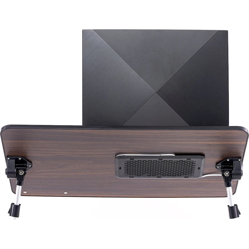 Husband Pillow - Lap Desk Wood Small Top - Fits Up to 17  Laptop - with Dual Cushion, Multifunctional Slot for Tablet