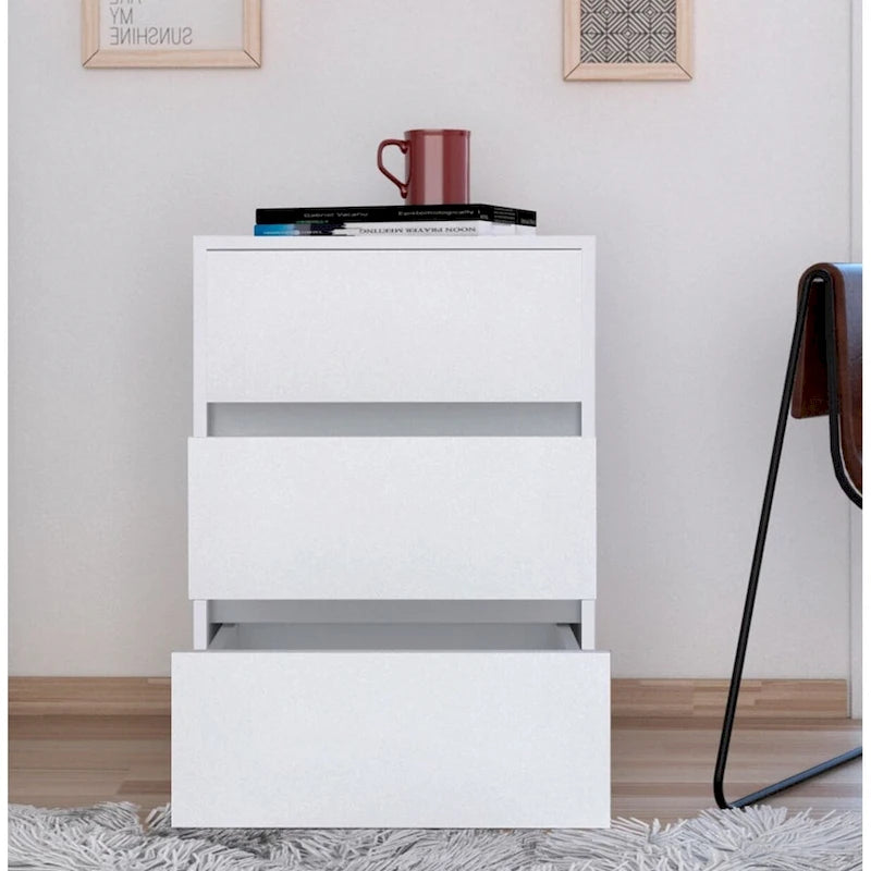 Artemisa 26-inch Tall 3 Drawer Filing Cabinet with 4 Caster Wheels and Superior Top