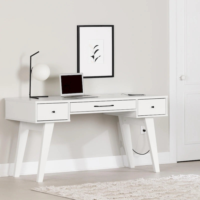 South Shore Helsy Computer Desk with Power Bar