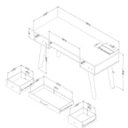 South Shore Helsy Computer Desk with Power Bar