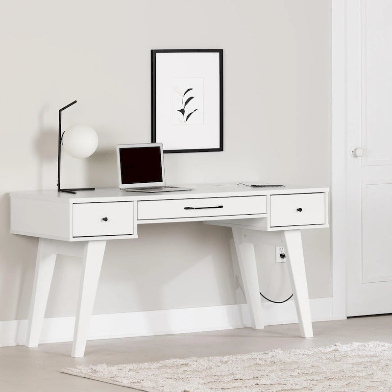 South Shore Helsy Computer Desk with Power Bar