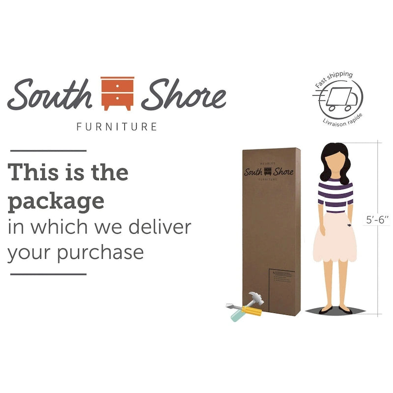 South Shore Helsy Computer Desk with Power Bar