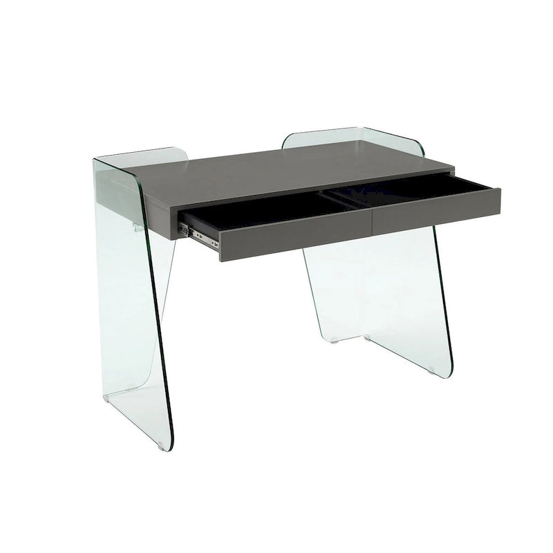 ARCHIE office desk with clear glass.