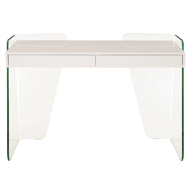 ARCHIE office desk with clear glass.