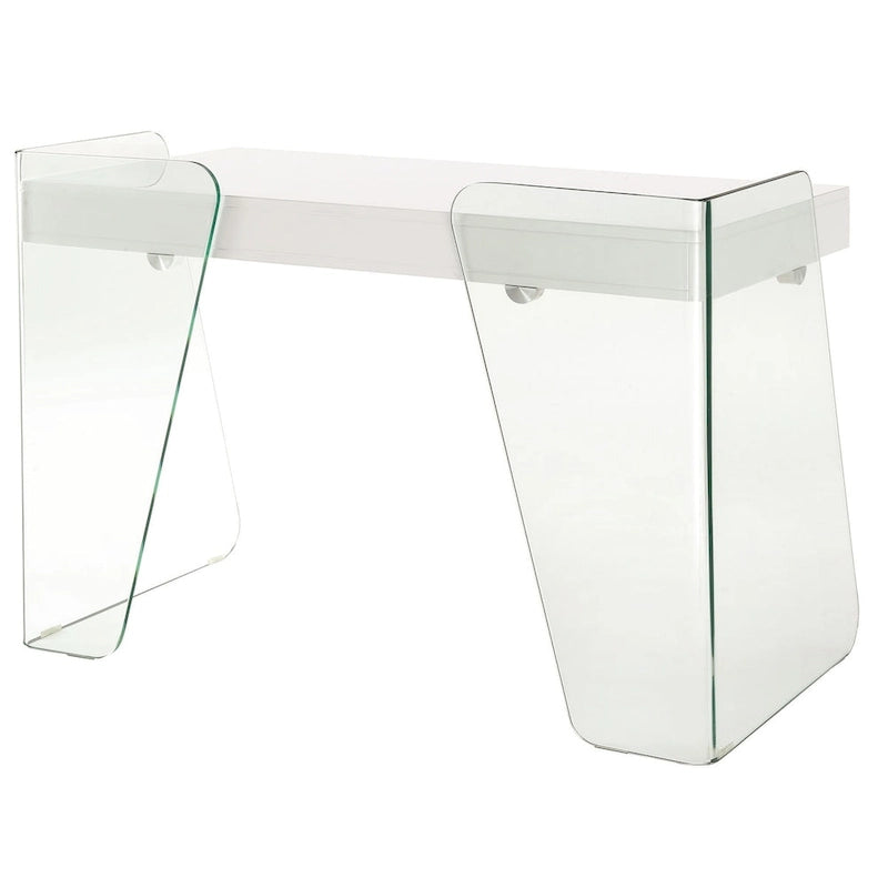 ARCHIE office desk with clear glass.