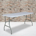 4.97-Foot Bi-Fold Plastic Folding Table with Handle - Event Table