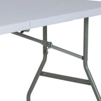 4.97-Foot Bi-Fold Plastic Folding Table with Handle - Event Table