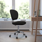 Mid-back Mesh Padded Swivel Task Office Chair with Chrome Base