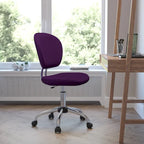 Mid-back Mesh Padded Swivel Task Office Chair with Chrome Base